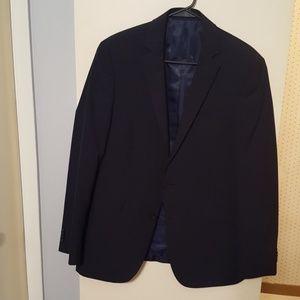 Kenneth Cole blue pinstriped suit